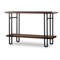Baxton Studio YLX-2646-ST Newcastle Wood and Metal Console Table